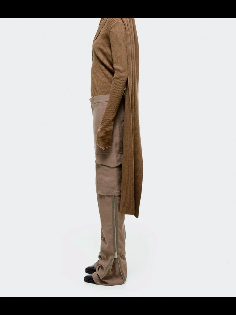 Helmut Lang Arch Carpenter High-Rise Cargo Pants in Archwood New SZ 4 US Women - Picture 7 of 8